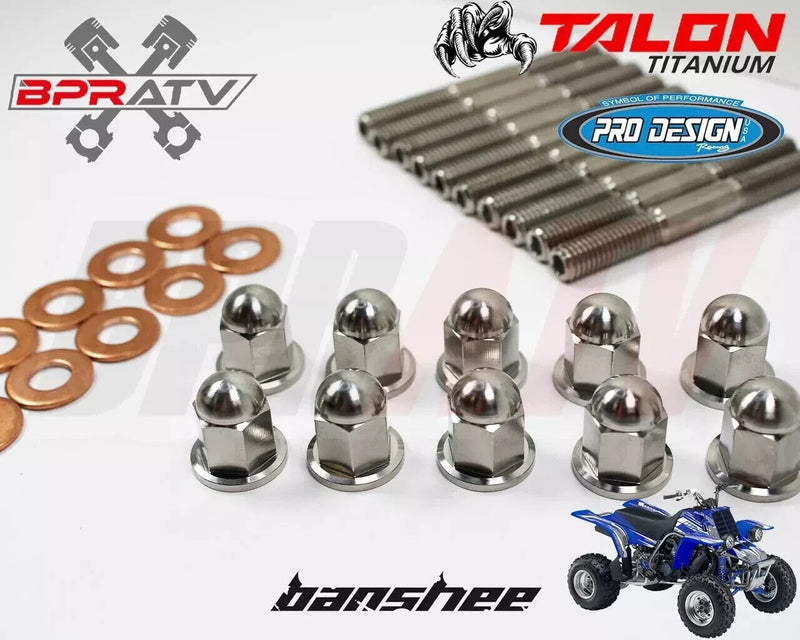 Banshee YFZ 350 BPR TITANIUM Pro Design Cool Head Stud Kit Nuts O-Rings Gaskets