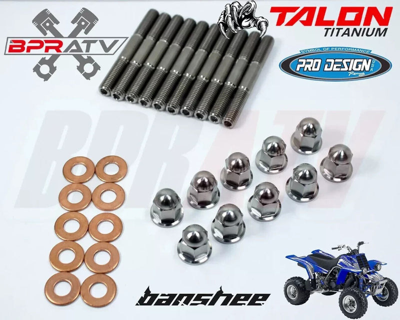 Banshee YFZ 350 BPR TITANIUM Pro Design Cool Head Stud Kit Nuts O-Rings Gaskets