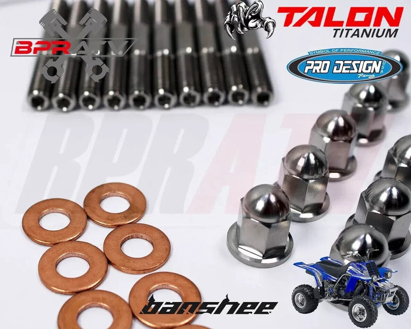 Yamaha Banshee 350 Pro Design Cool Head TITANIUM Stud Kit Nuts O-Rings Gaskets