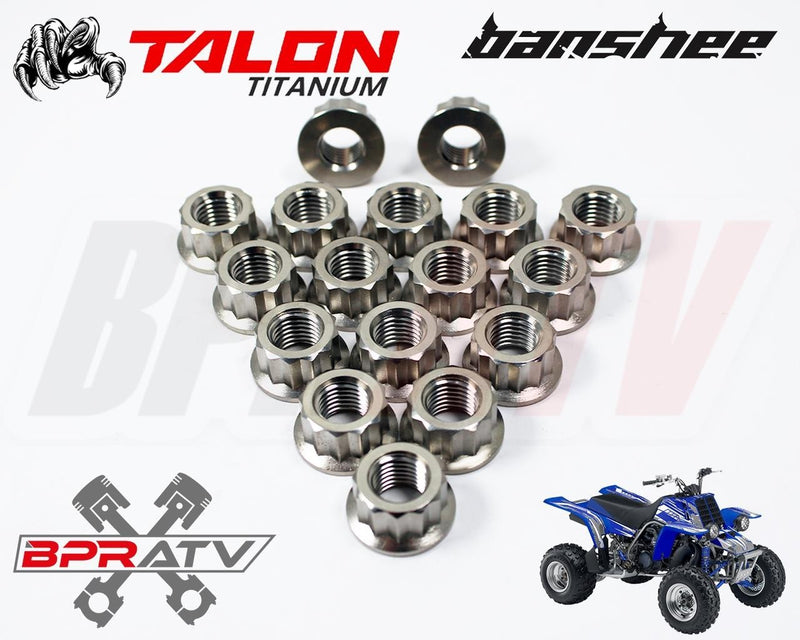 Best Yamaha Banshee 350 TITANIUM Lug Nuts Nut Complete Kit Front Rear Set of 16