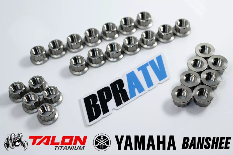 Best Yamaha Banshee 350 TITANIUM Lug Nuts Nut Complete Kit Front Rear Set of 16