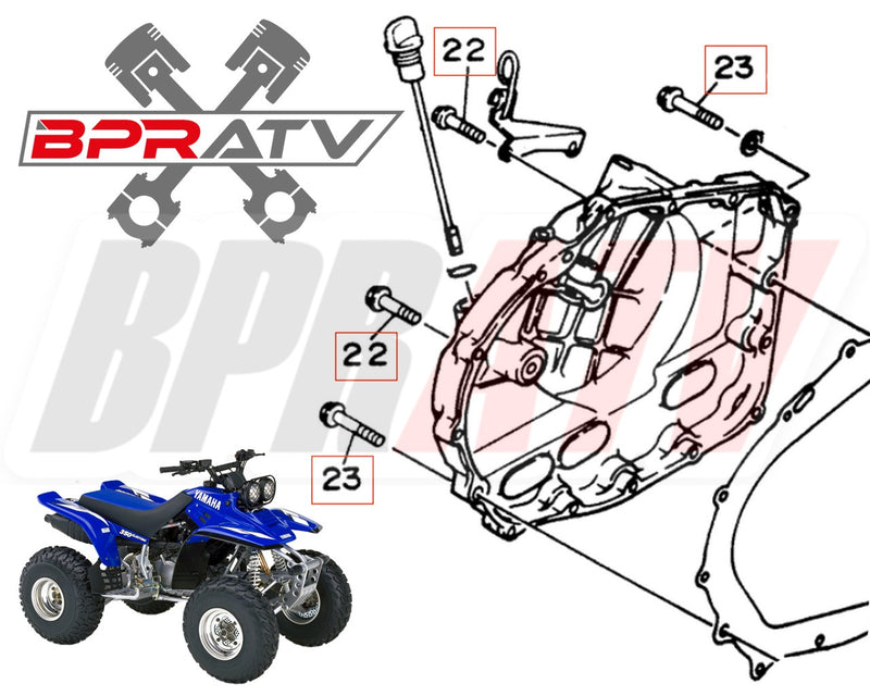 Yamaha Warrior 350 YFM350X YFM 350X TITANIUM Clutch Cover Bolts Screw Kit Ti Set