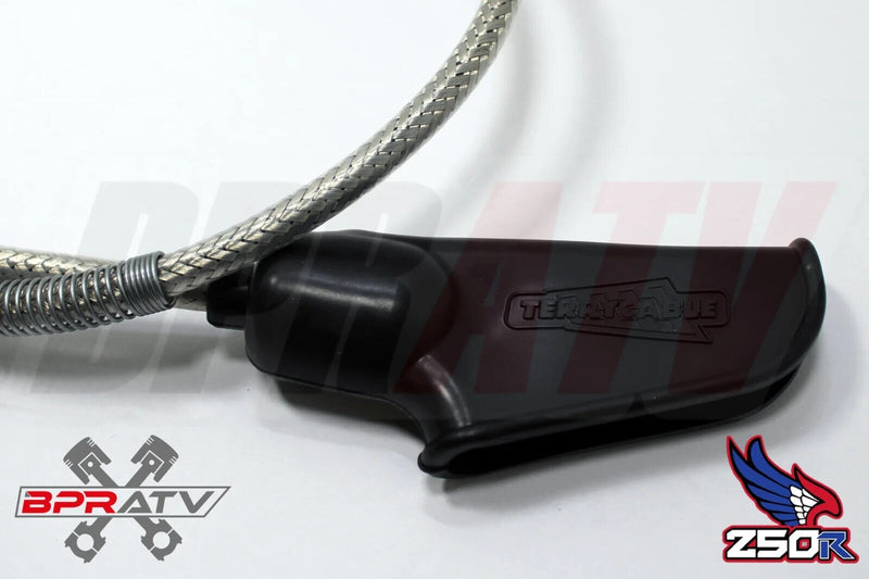 Honda TRX250R TRX ATC 250R Steel Braided Terry Thumb Throttle Clutch Cable 85-89