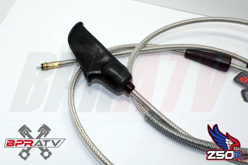 Honda TRX250R TRX ATC 250R Steel Braided Terry Thumb Throttle Clutch Cable 85-89