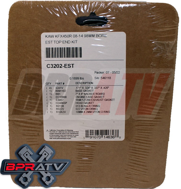 Kawasaki KFX450R KFX 450R 98 mil Big Bore COMETIC Top End Gasket Kit Seals C3202