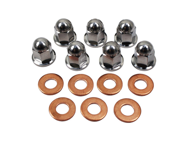 Yamaha Banshee 350 YFZ350 TITANIUM Head Nuts Stock OEM Head Ti Cap Nut Kit 12-PT