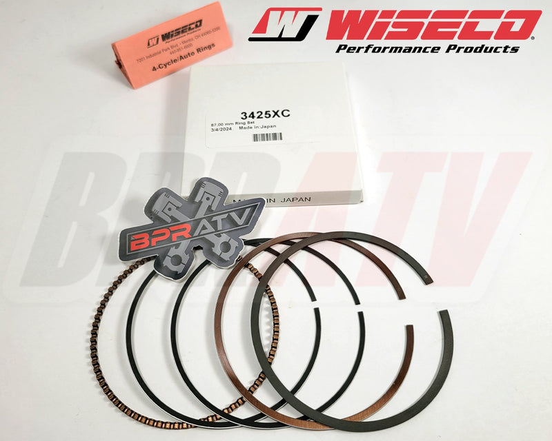 Honda 400EX XR400 87mm 416cc Big Bore Wiseco Replacement Piston Rings Set 3425XC