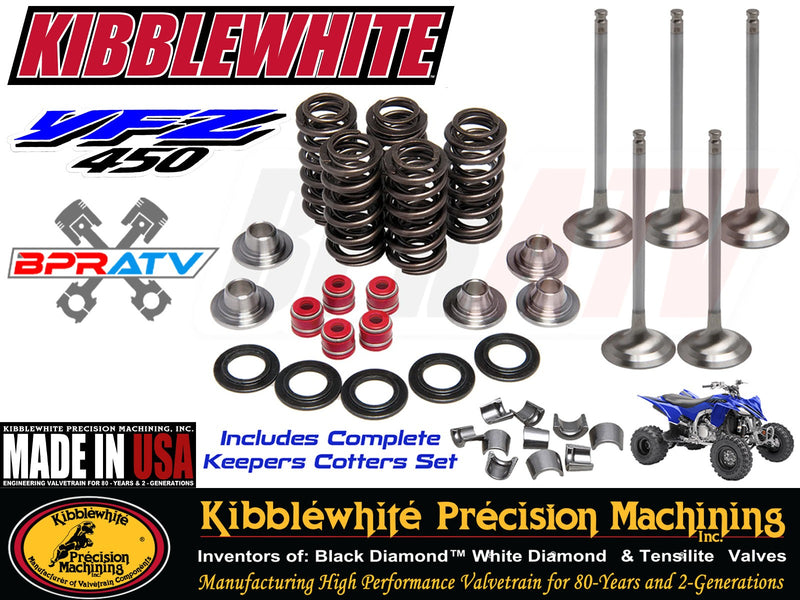 YFZ450 YFZ 450 Kibblewhite +1mm Intake Exhaust Valves Titanium Springs Kit Seals