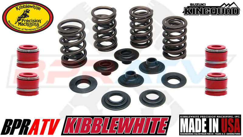Suzuki KingQuad LTA700 LT-A 700X Kibblewhite Valves Springs Spring Kit RED Seals