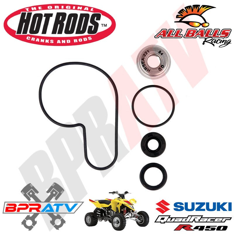 Suzuki LTR450 Hot Rods Water Pump Rebuild Kit Bearings Engine Cover Gasket Seal