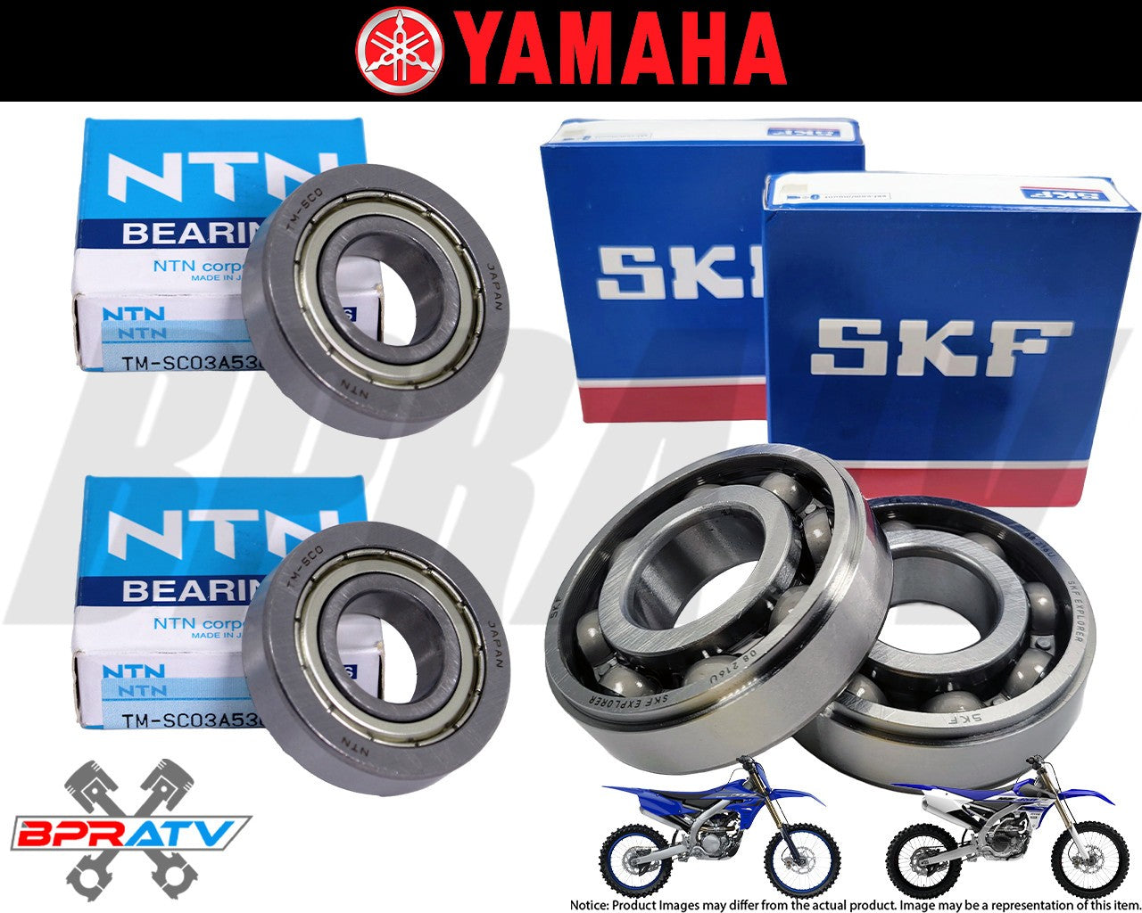 14-24 Yamaha YZ250F YZ 250F SKF NTN Crank Main Bearings Set