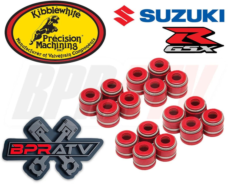 99-17 Suzuki GSX-1300R Hayabusa Kibblewhite RED Viton Valve Guide Stem Seals 16