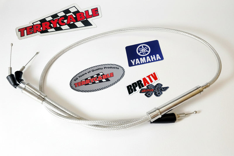 Yamaha Banshee Terry Cable Braided Dual Thumb Throttle Cable PWK PJ Carb 28-39mm