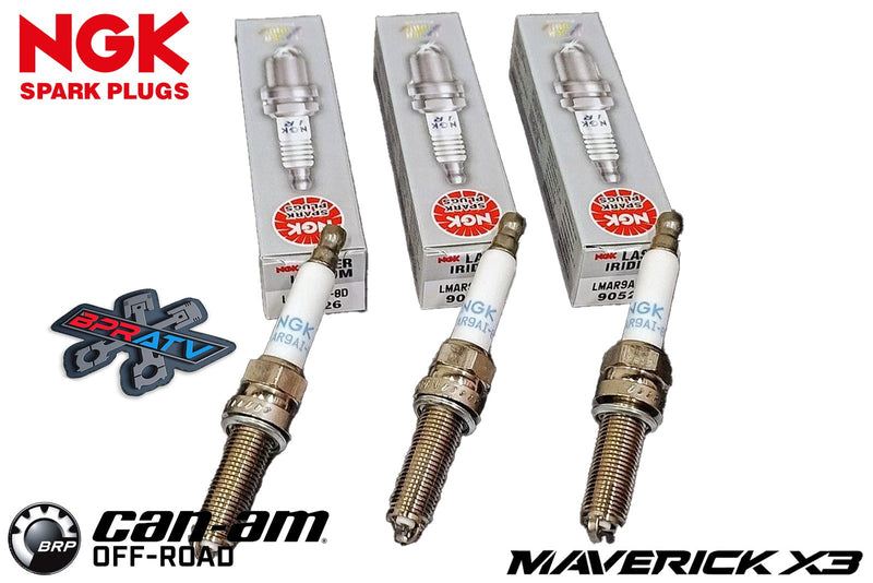 NGK Iridium Spark Plugs Set of 3 - LMAR9AI-8D for Can-Am Maverick X3 All Models!