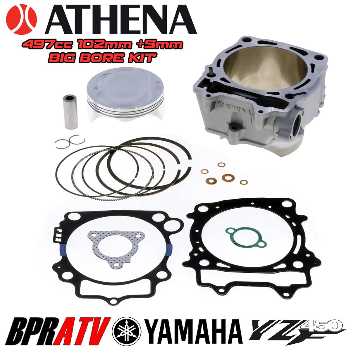 18 19 Yamaha YZ450F YZ 450F 102mm +5 497cc Big Bore Athena Big