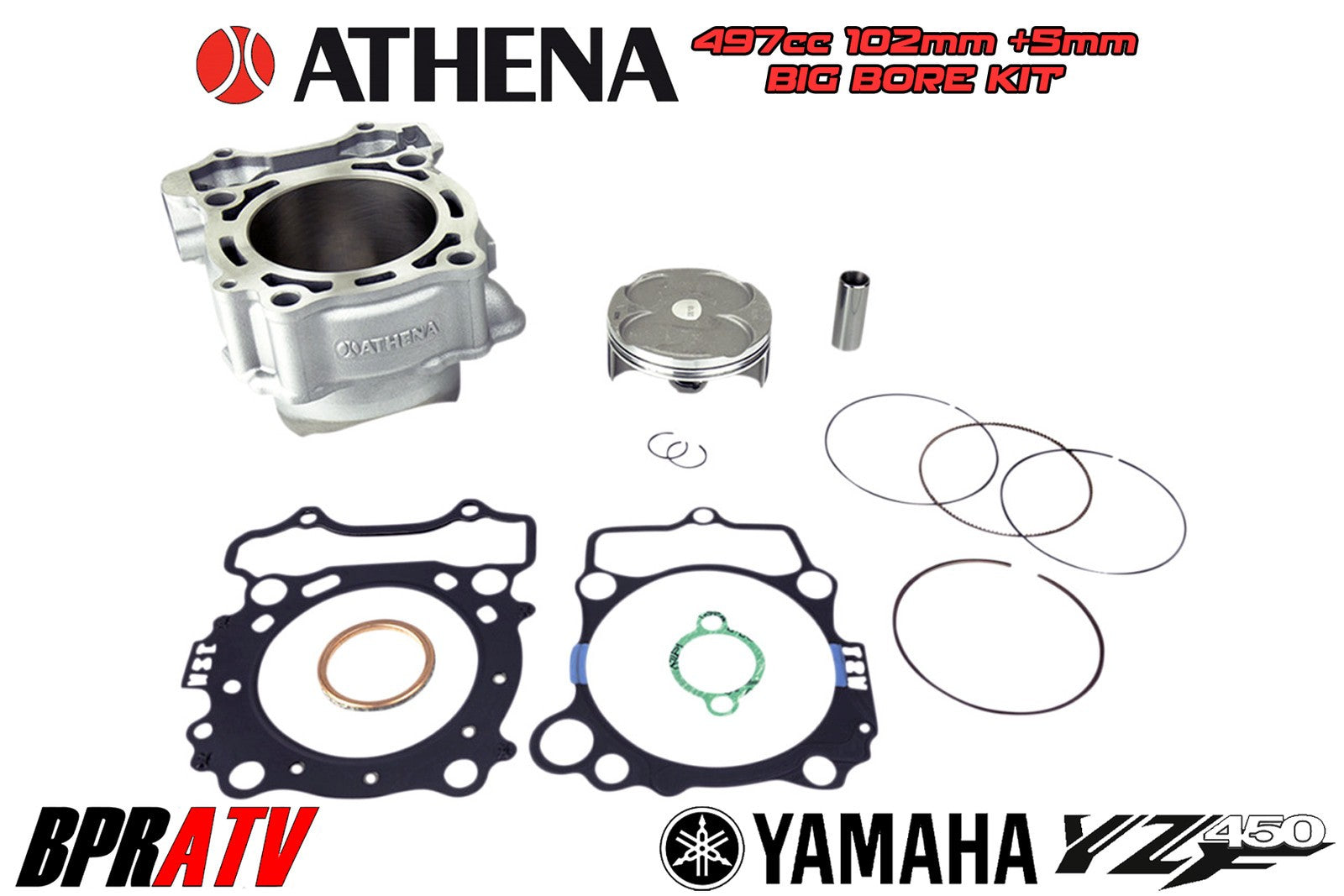 18 19 Yamaha YZ450F YZ 450F 102mm +5 497cc Big Bore Athena Big
