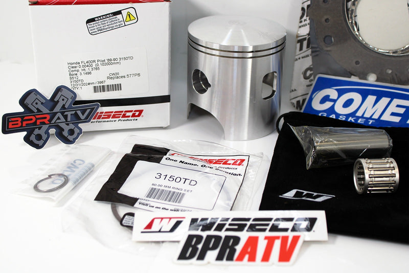Honda Pilot FL400 80.50mm Bore Wiseco Piston Cometic Gasket Top End Rebuild Kit