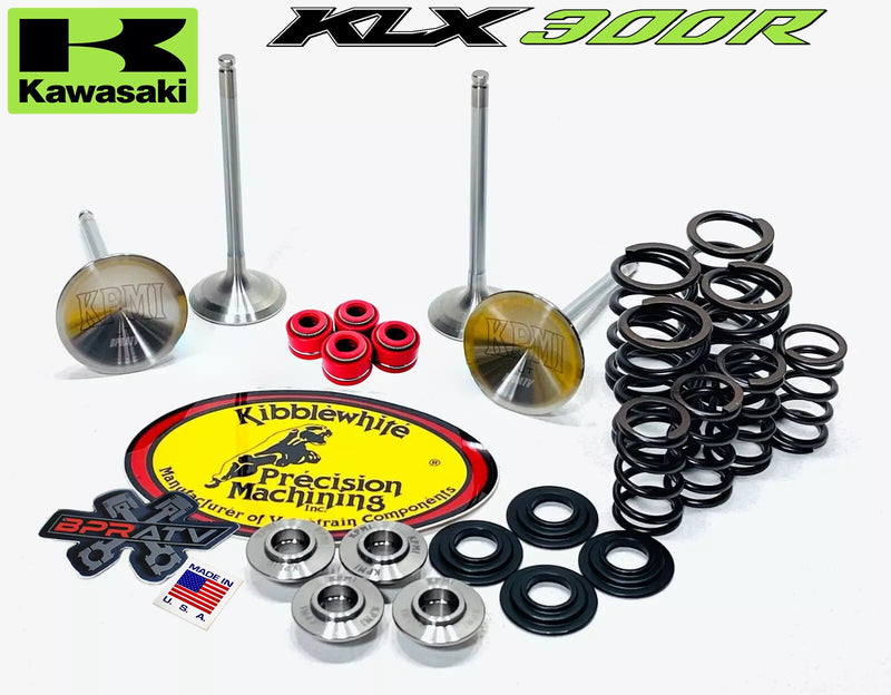 Kawasaki KLX300R KLX 300 Kibblewhite Head Intake Exhaust Valve Springs RED Seals