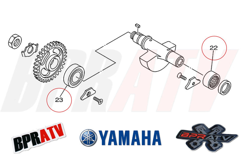 Yamaha Raptor 660 YFM660 OEM Upgrade SKF Crankshaft Counter Balancer Bearing Kit