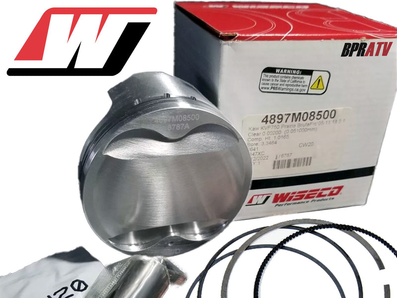 2005-11 Brute Force 750 KVF750 11.5:1 OEM STD 85mm Wiseco Piston Kit 4897M08500