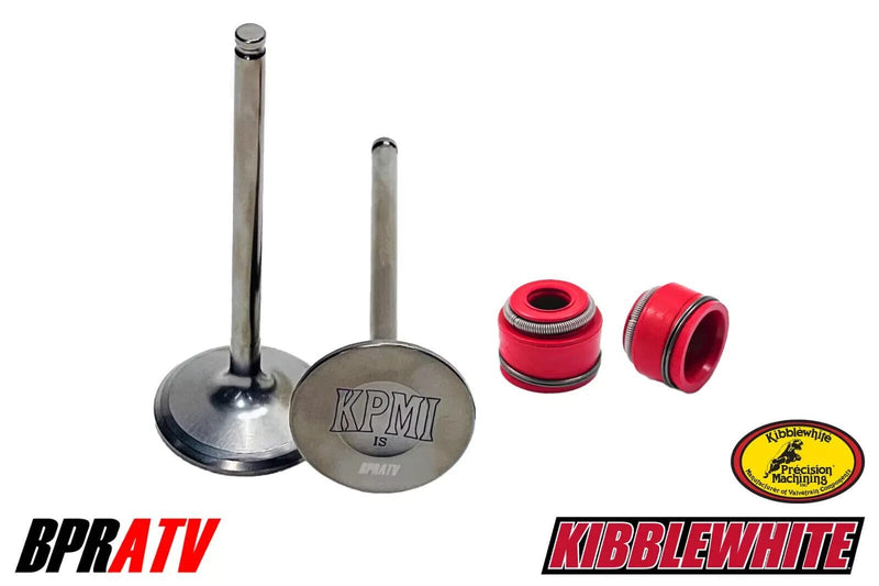 LTZ400 DRZ400 KFX400 Kibblewhite +1mm Valves Set KP RED Viton Seals OEM Upgrade!