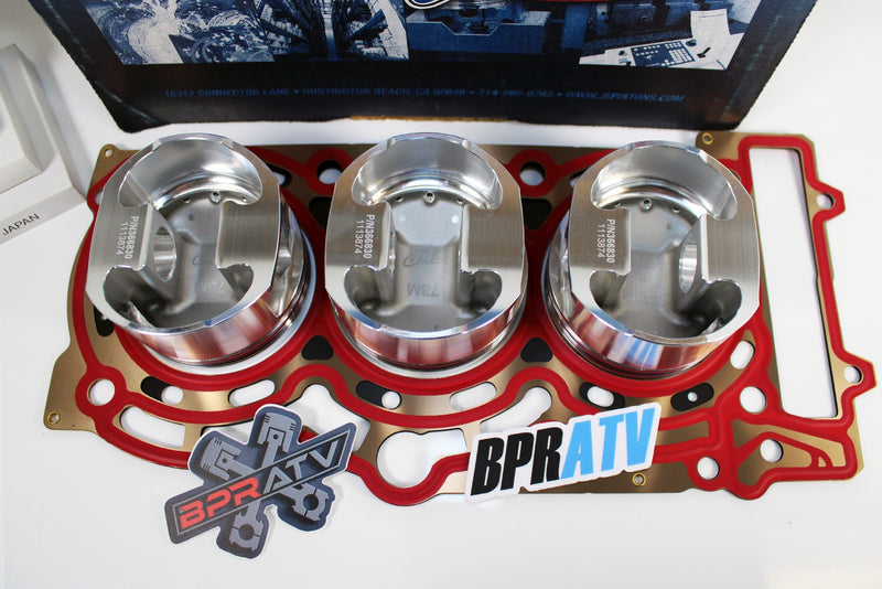Can-Am Maverick X3 Turbo '17-25 JE 74mm Stock Bore 9.5:1 Forged Piston Kit Set