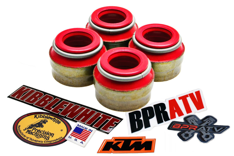 KTM 250 350 450 500 SX-F XC-F EXC-F XCF-W RED Viton Valve Stem Seals Kibblewhite