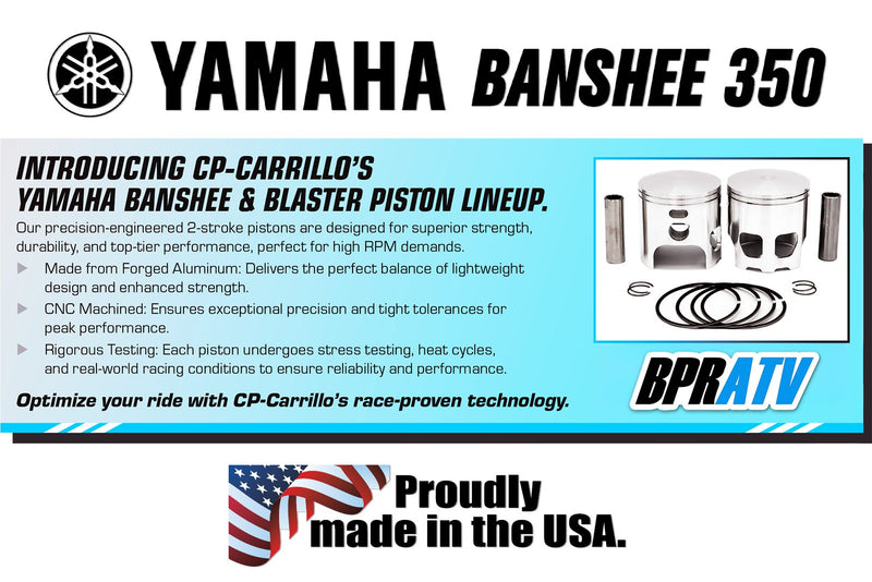 Yamaha Banshee CP-Carrillo 66mm Forged Piston Kit Big Bore Rings Pin & Clips Set