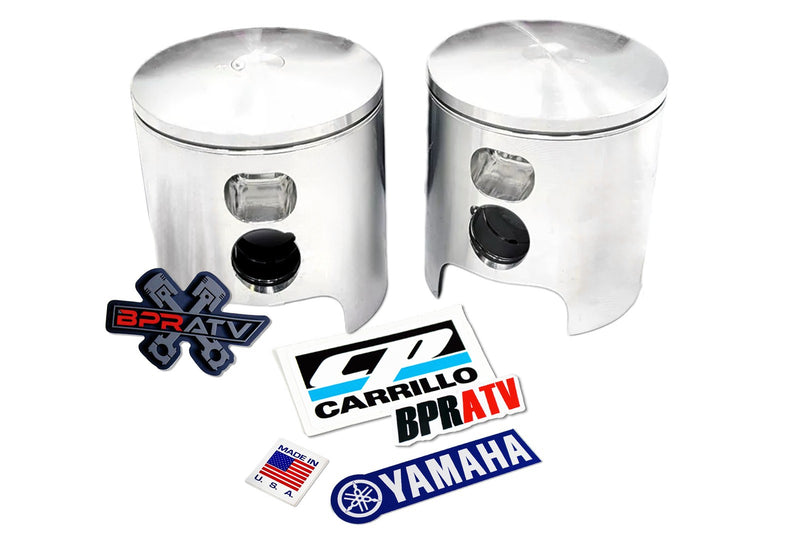 New CP-Carrillo Banshee 350 Forged Pistons 66mm Big Bore Rings Pins & Clips Pair
