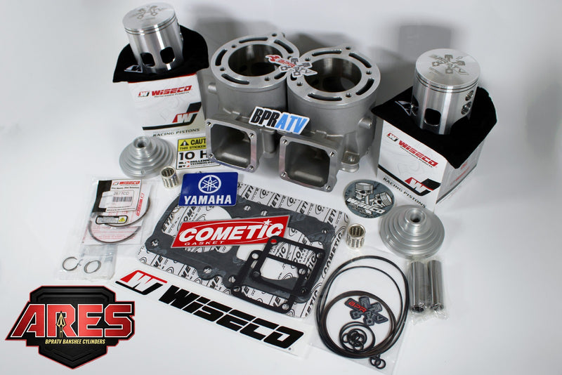 BPRATV Yamaha Banshee ARES Athena Style 400cc Cylinders Wiseco Pistons Domes Kit