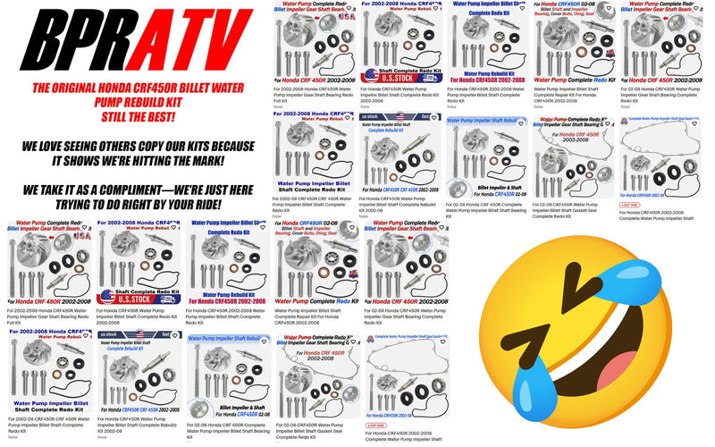 Best CRF450R CRF 450R Water Pump Impeller Billet Gear & Shaft Complete Redo Kit!