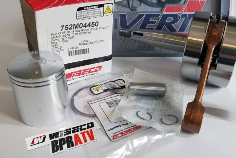 Kawasaki KX65 Hot Rods Bottom End Kit & Wiseco Piston 44.50mm Gaskets 06-25 NEW!
