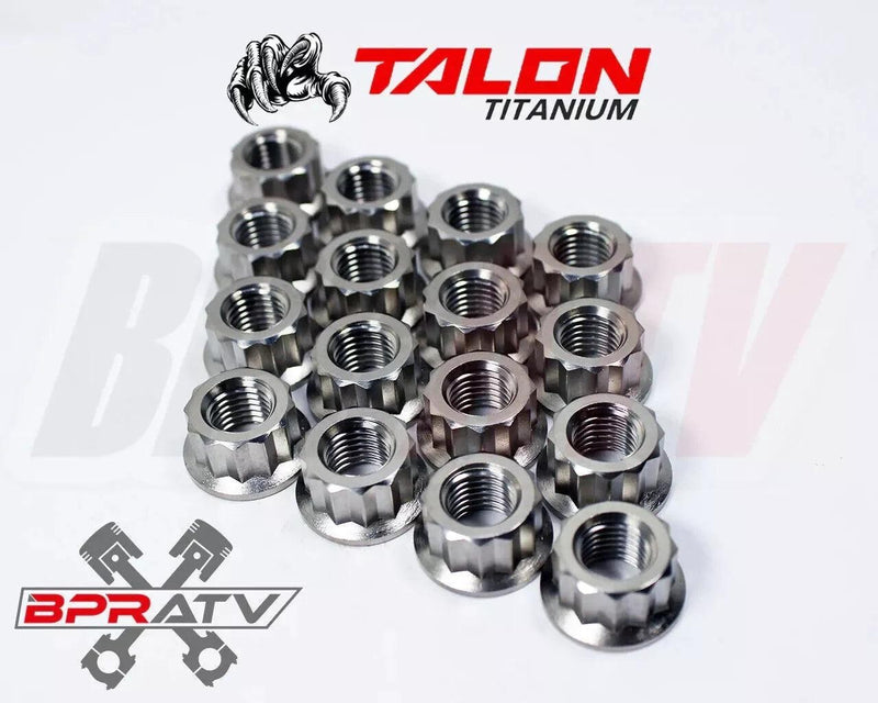 Yamaha YFZ 450 YFZ450R Titanium Lug Nuts For All Wheels Front Rear Nut Set of 16