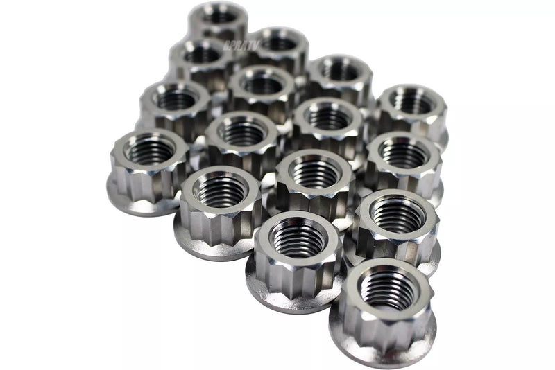 Heavy Duty Grade 5 Titanium Lug Nuts 16pc ATV Yamaha Raptor Banshee Replaces OEM
