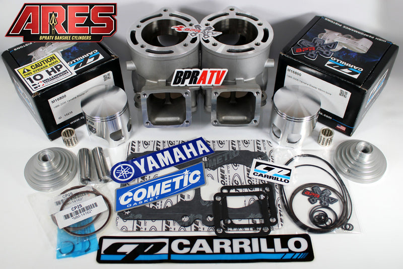 Yamaha Banshee 421cc Stroker Kit ARES 68mm Cylinders CP Pistons Pro Cool Head +4