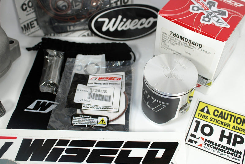 BPRATV 54mm Stock Top End Rebuild Kit KTM 125 SX XC Husqvarna TC & Wiseco Piston