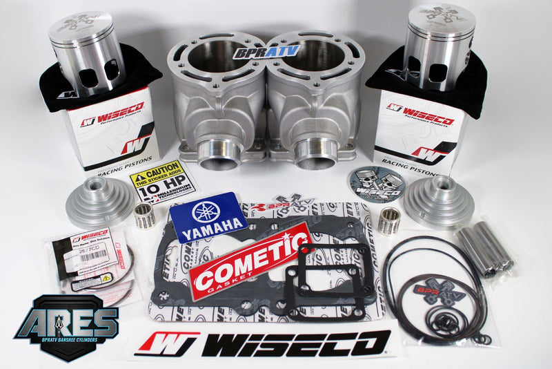 Banshee Athena Style 421cc Big Bore +4mm STROKER Cylinders WISECO Pistons Domes