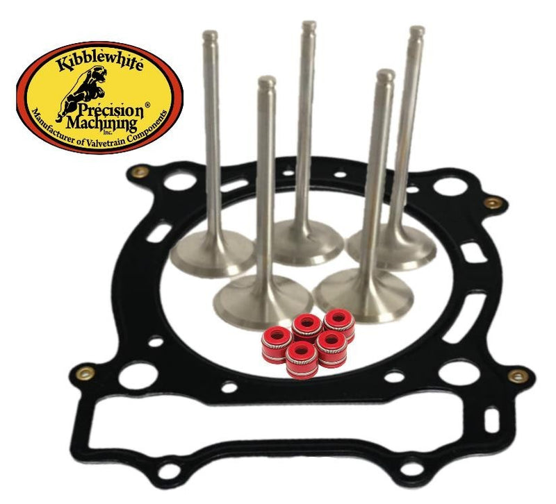 YFZ450 YFZ 450 Kibblewhite White Diamon Stainless Steel Valves Seals Head Gasket
