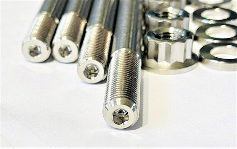 Honda TRX 400EX 400X Cylinder Head Studs Titanium Ti Head Stud Bolt Nut Kit Set