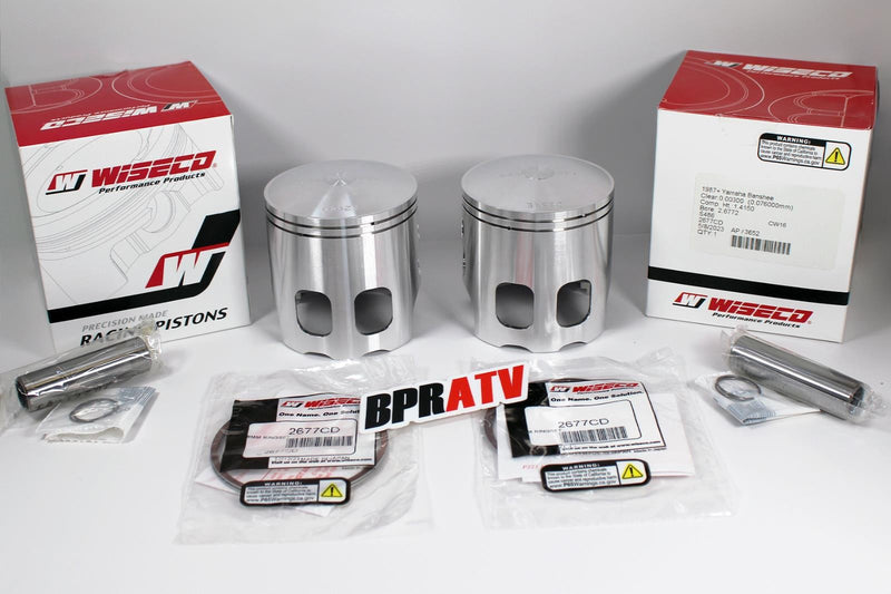 Banshee Big Bore Long Rod Stroker Pistons 66mm Wiseco 795 Series 4mm 4 mil +2mm