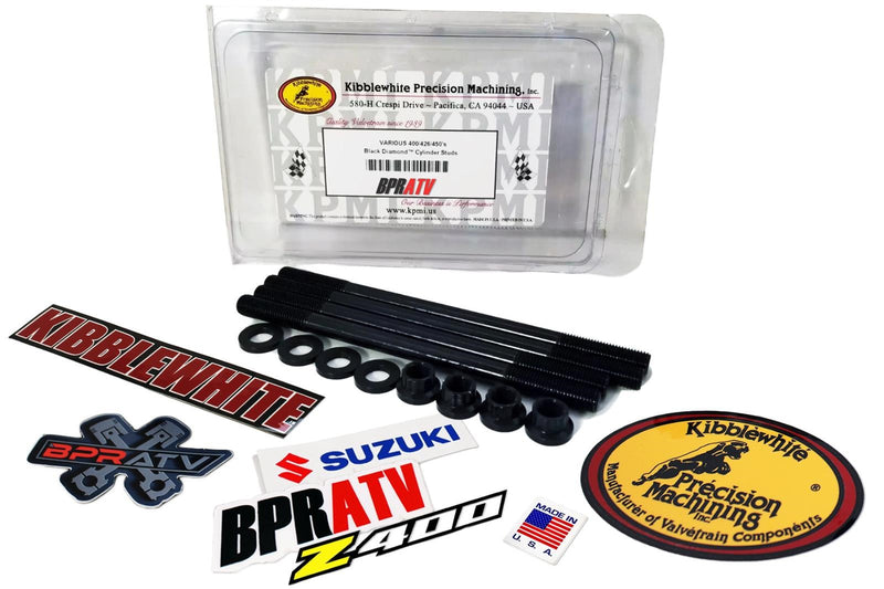 LTZ400 KFX400 Z400 KIBBLEWHITE Head Studs KPMI Heavy Duty Cylinder Head Stud Kit