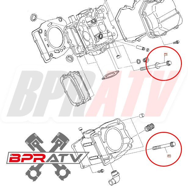 Polaris Sportsman Ranger 500 Complete Titanium Cylinder Head Crankcase Stud Kit