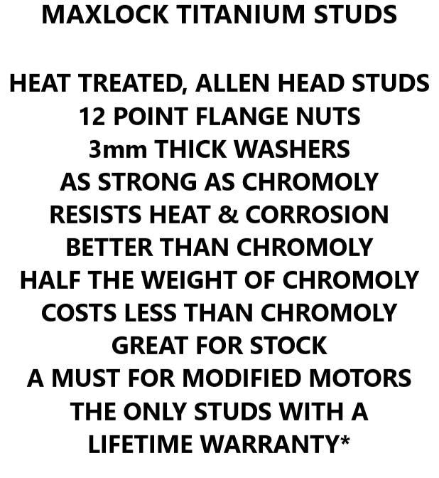 Best Can Am X-3 X3 Turbo TITANIUM Head Studs Better Stronger Ti Stud Bolt Kit