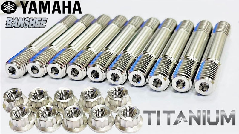 Banshee Noss Super Cub Cylinder Head Ti Studs TITANIUM Supercub Stud Nut Kit Set