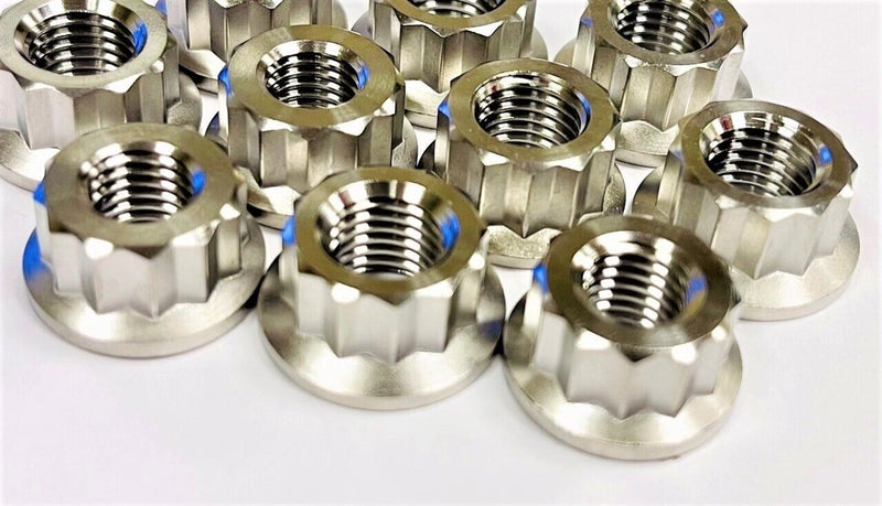 Yamaha YFS200 Blaster Ti Cylinder Head Studs Titanium Stud Kit Set 12 Point Nuts