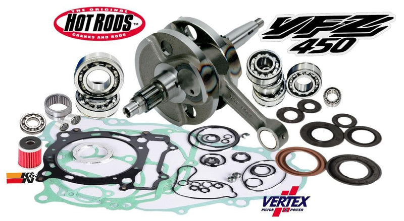 YFZ450 YFZ 450 Stroker Conversion Kit +3 Hotrods Crank Crankshaft Complete Redo