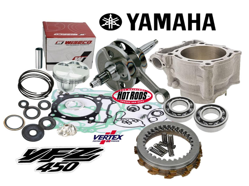 YFZ450 YFZ 450 Stock Bore Cylinder Wiseco Piston Crank Complete Motor Rebuild BP