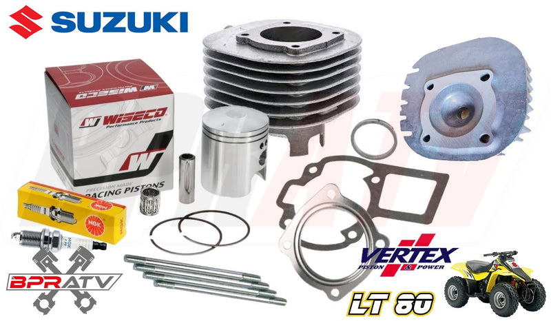Best Suzuki LT80 Big Bore Kit 52mm LT-80 Quad Sport +2 mil Top End Rebuild Parts