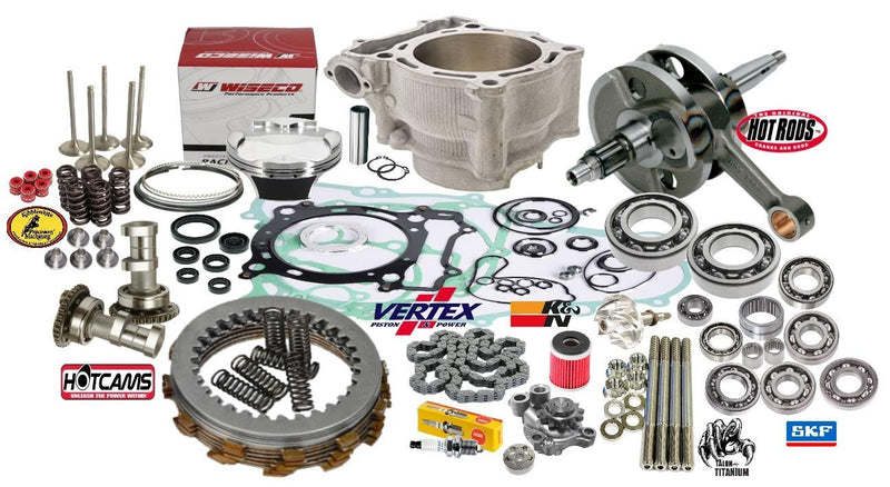 Best YFZ450 Big Bore Stroker 500cc Stage 3 Hotcams Kibble +1 Valves Rebuild Kit