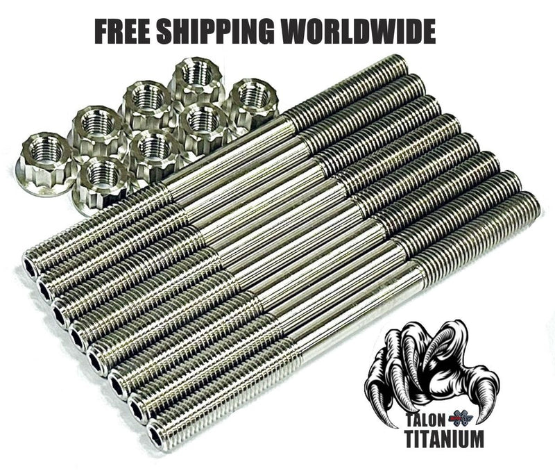 Renegade 1000 1000R MAX Cylinder Head Studs TITANIUM Head Stud 12 Point Nut Kit